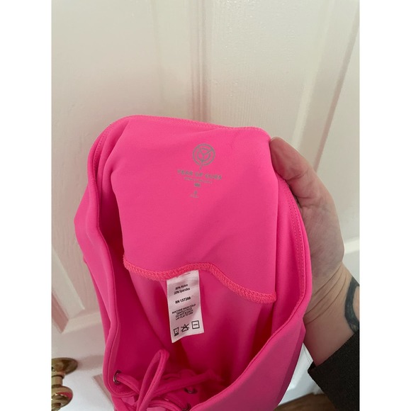 Year of Ours Hot Pink High Waist Lace Up Football Leggings Small - Picture 6 of 6